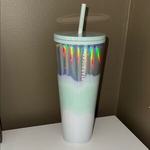 Starbucks White Drinkware Tumbler with Lid and Straw